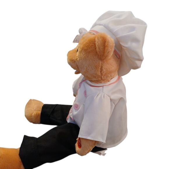 Vtg Chantilly Lace Animated Singing Amore Plush Teddy Bear Female Chef RARE READ - Picture 4 of 10